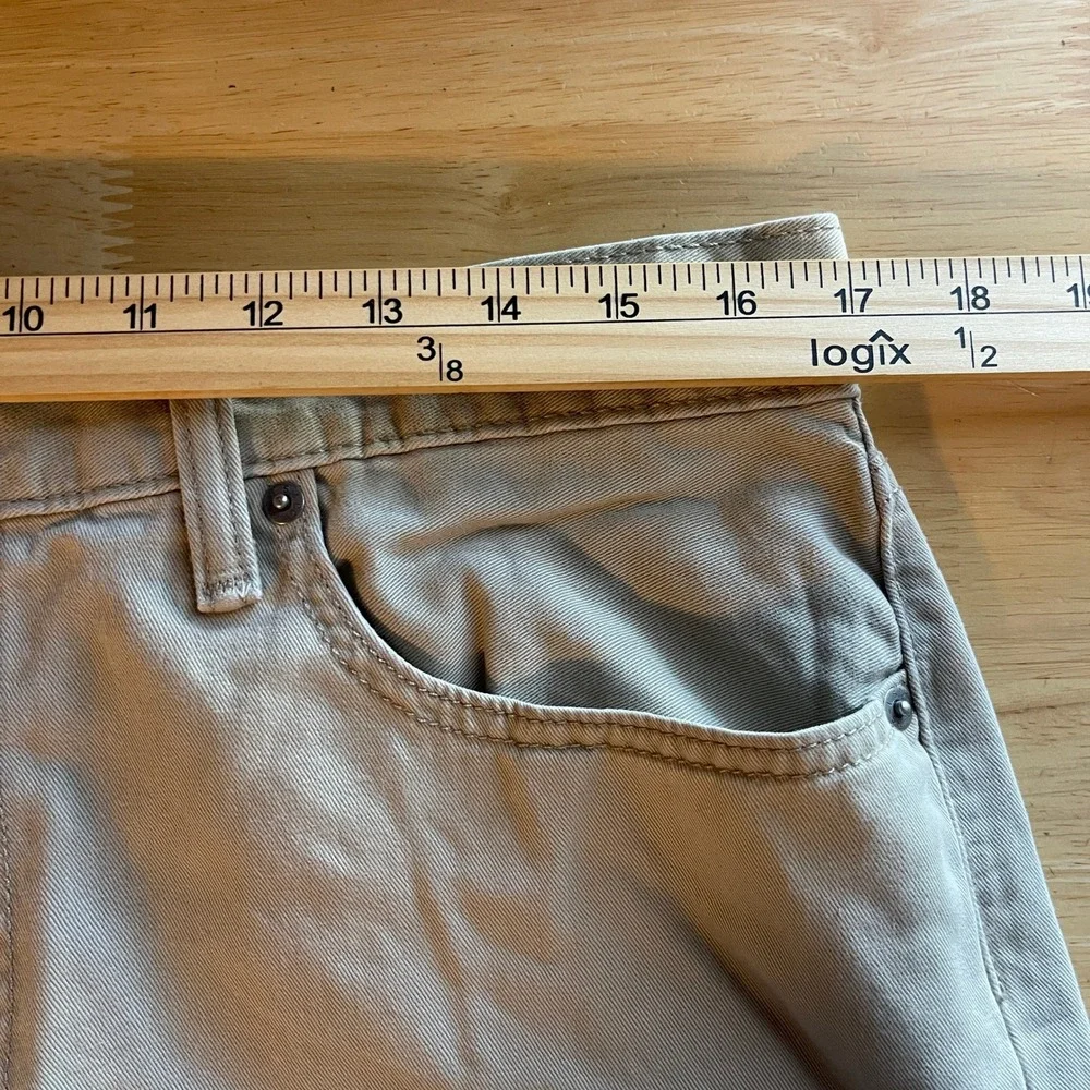 Levi's 514 Straight Fit 100% Cotton Soft Twill 34x34 Tan Khaki Jeans Pants Zip